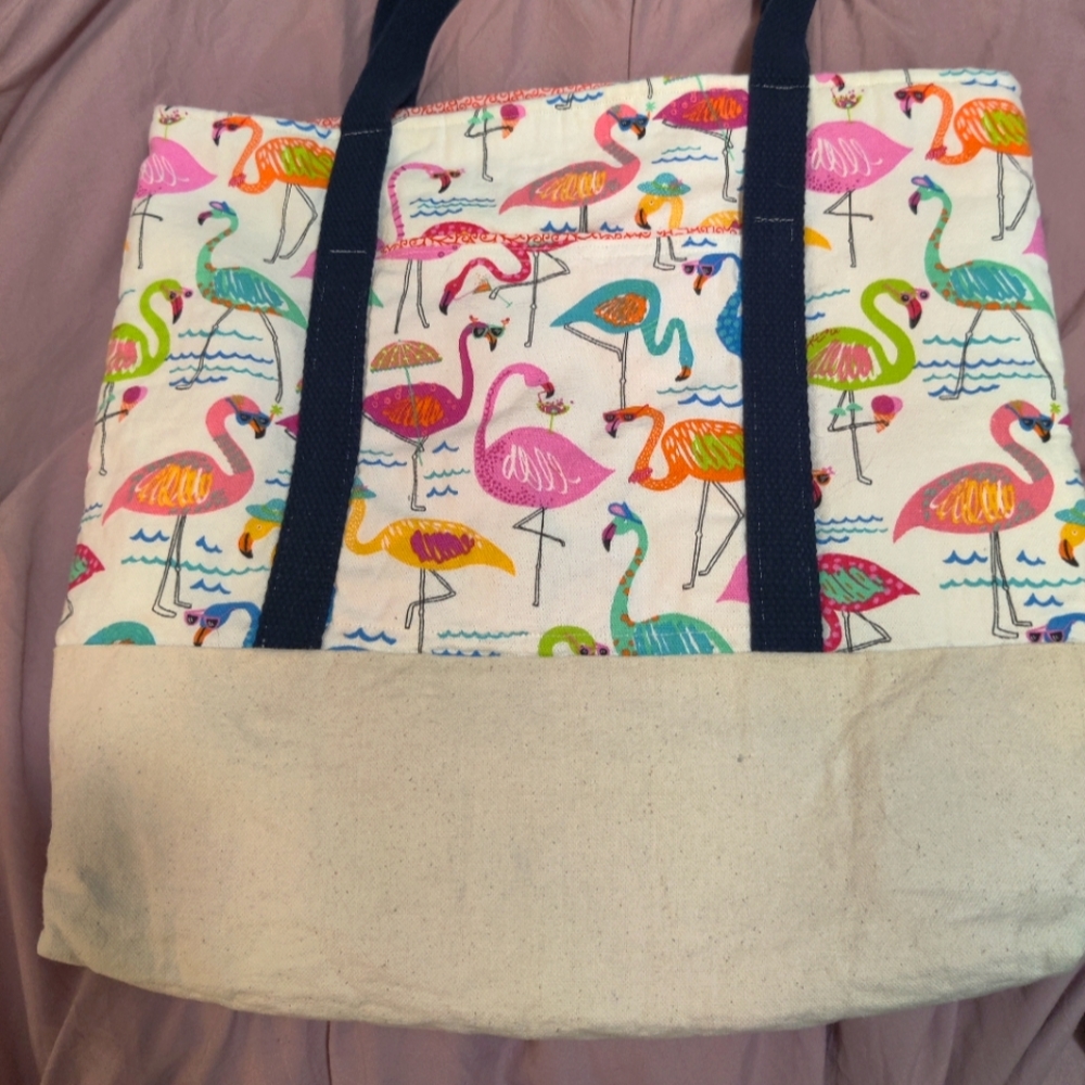 Multicolor flaming tote bag